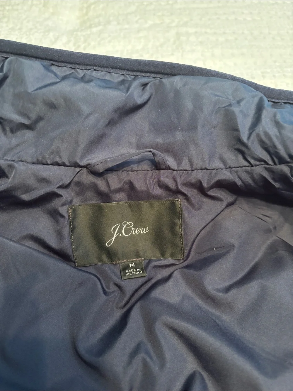 J. Crew Quilted Navy Blue Puffer Vest
